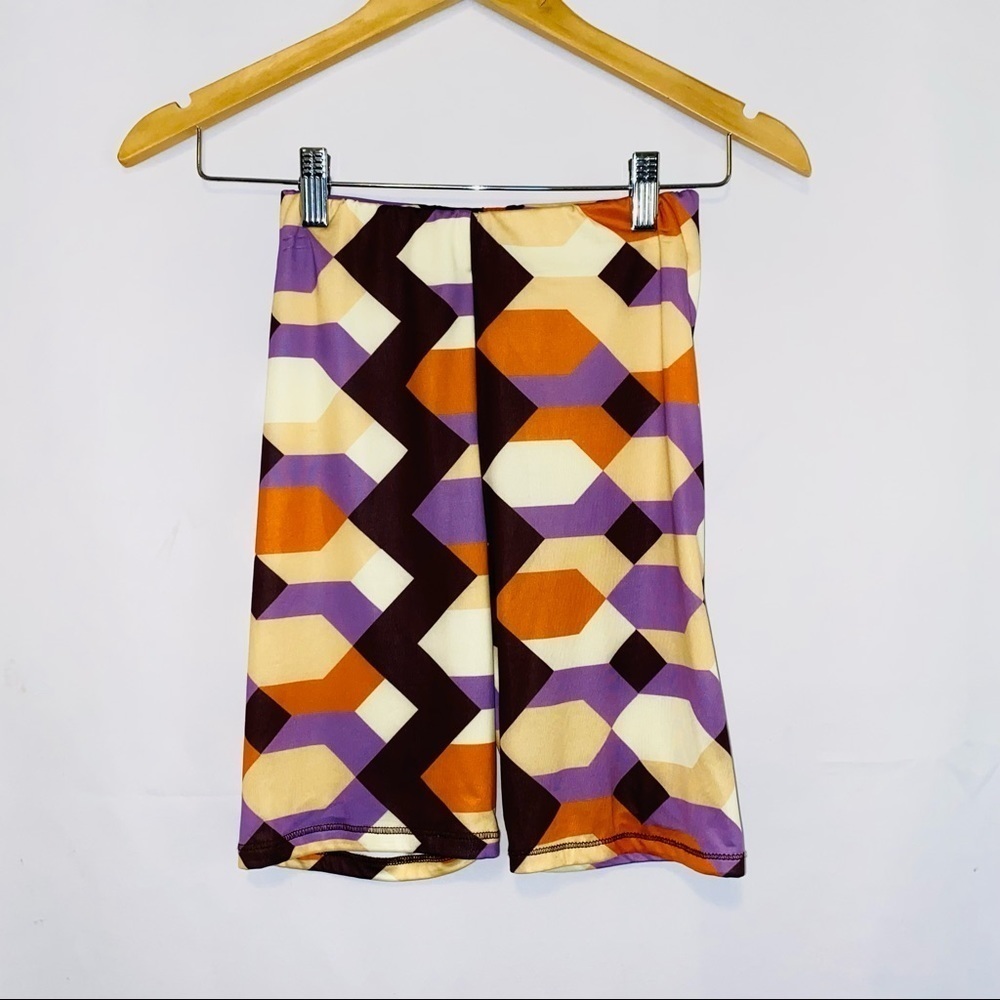 NWOT Zara Blogger Favorite Geometric Retro Printed Bike Shorts Size Small - Picture 2 of 7